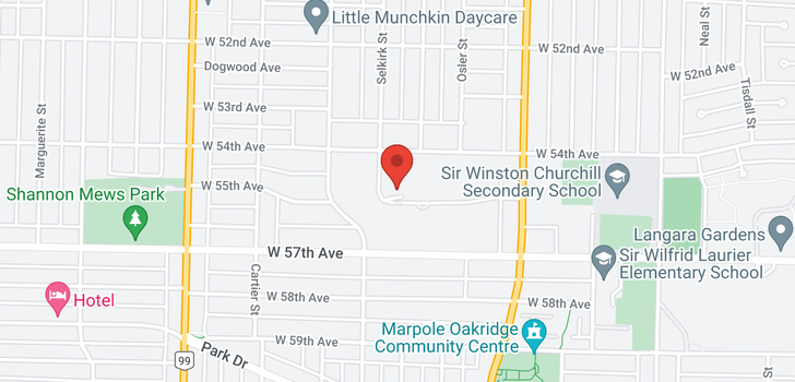 map of 1193 W 55TH AVENUE
